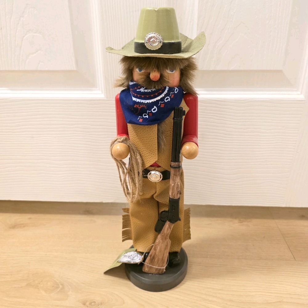 Santa's Workshop 14" Cowboy Rancher Western Nutcracker Handcrafted Collectibles